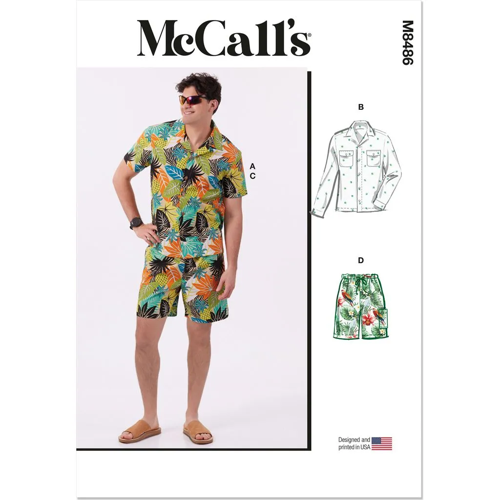 McCall's Pattern M8486 Men's Shirts and Shorts