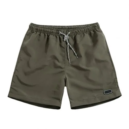 Men Casual Breathable Quick Dry Pants Pockets Beach Solid Color Sport Shorts Men's Short Summer Male Pant with Pocket Breathable