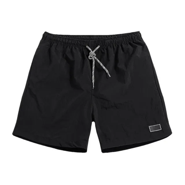 Men Casual Breathable Quick Dry Pants Pockets Beach Solid Color Sport Shorts Men's Short Summer Male Pant with Pocket Breathable