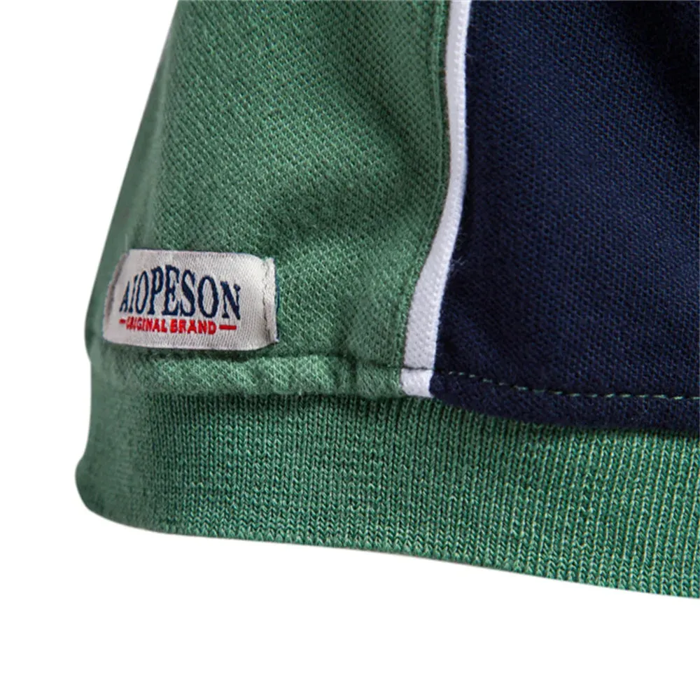 Men's Short Sleeve Polo Shirt - Premium Quality with Contrasting Sleeves