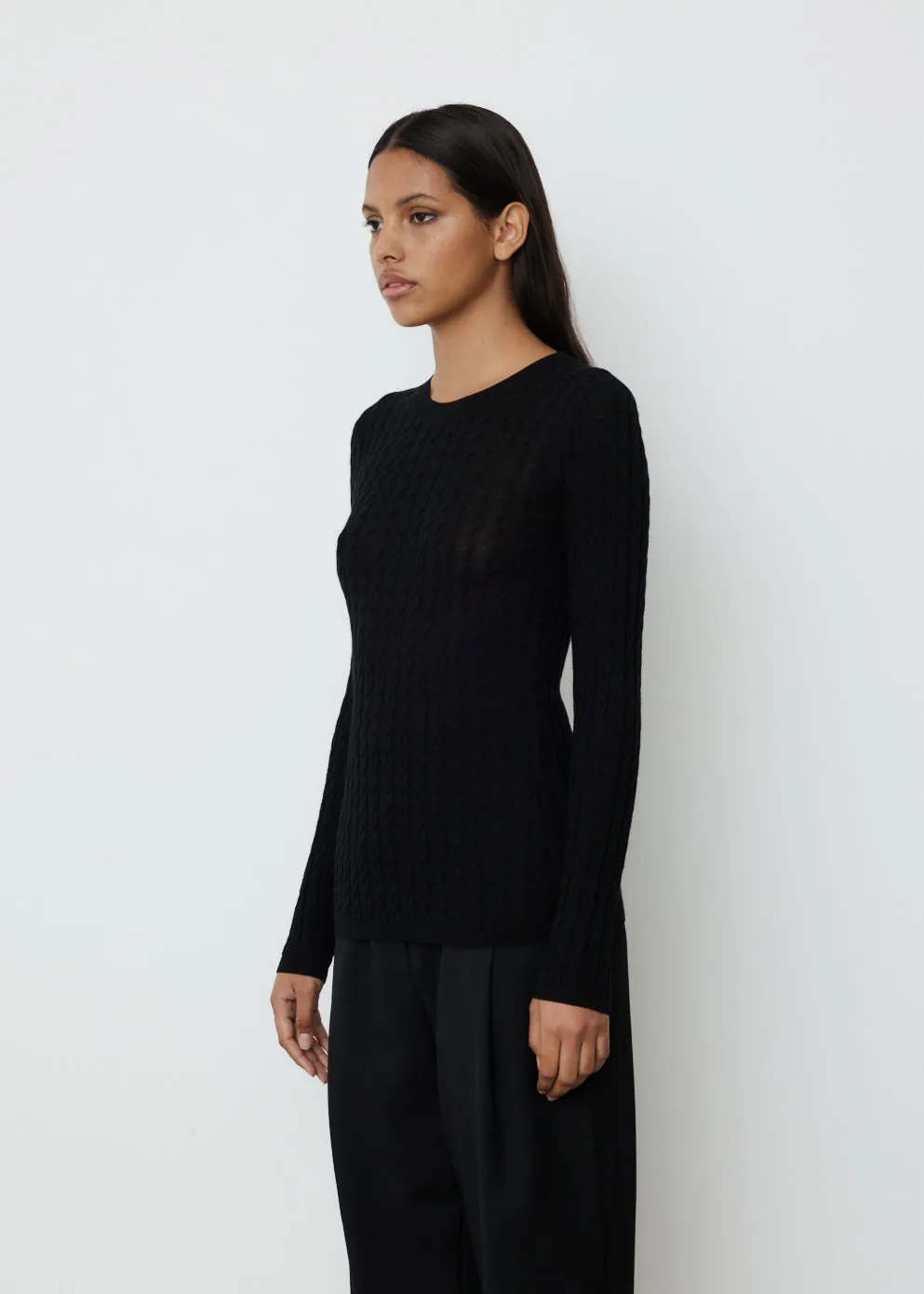 Mini Cable Merino Knit