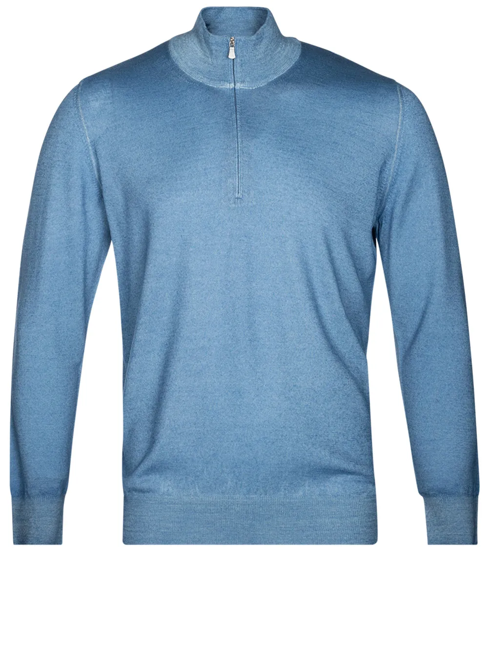Mock Neck Half Zip Aqua