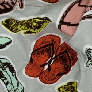 Multi | Sandals and Shoes Jersey Print - SKU 3025A #U153