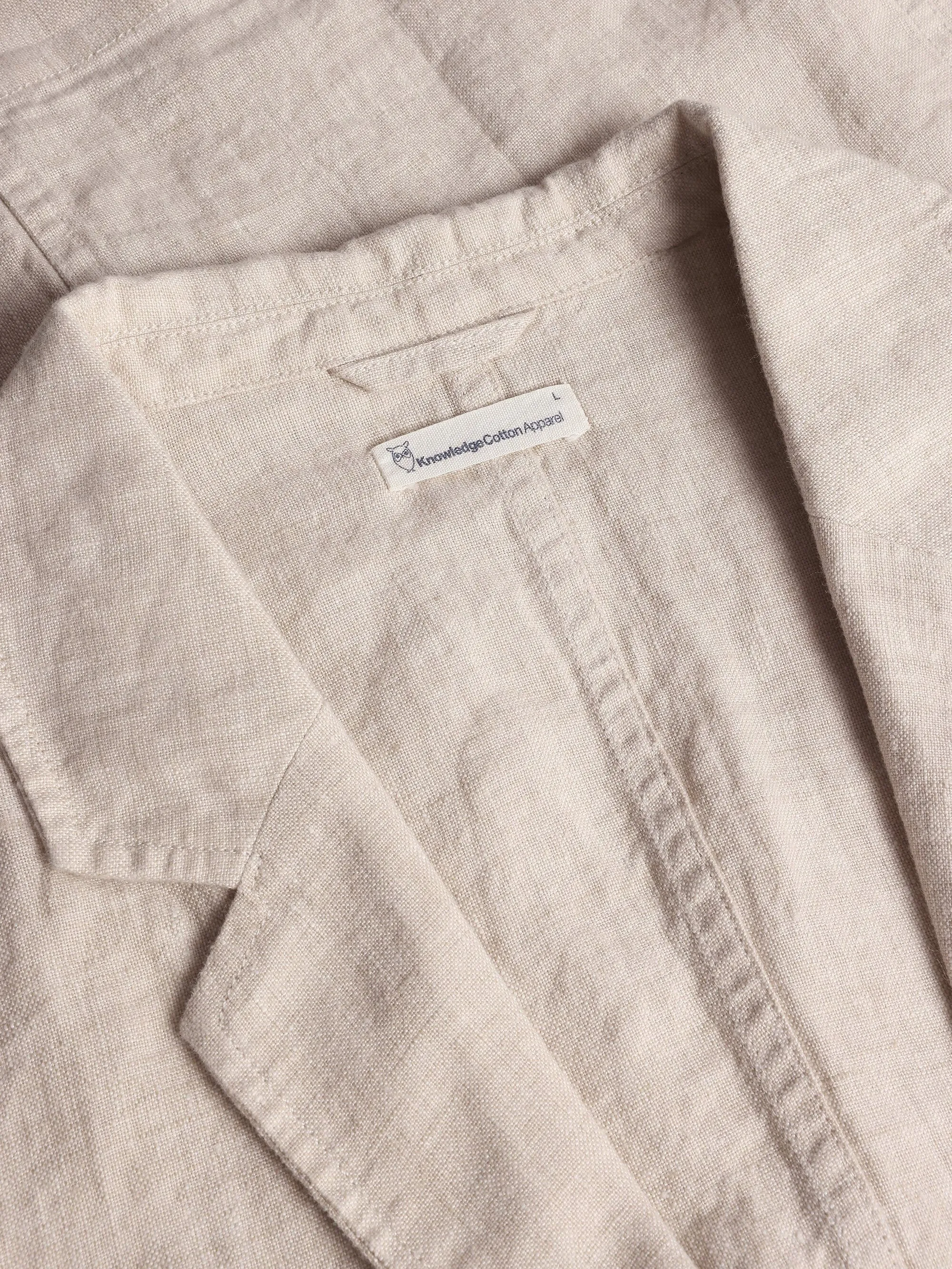 Organic Linen Blazer GOTS/Vegan - Yarndyed - Light feather gray
