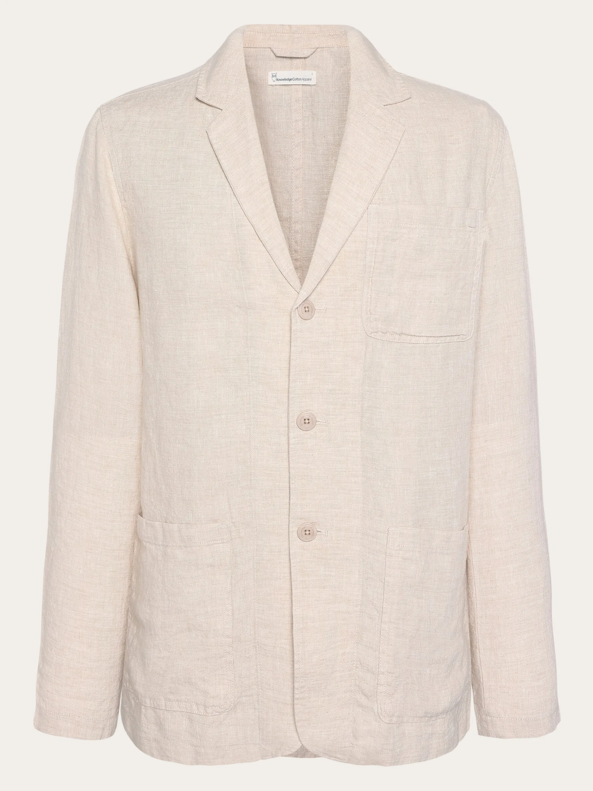 Organic Linen Blazer GOTS/Vegan - Yarndyed - Light feather gray