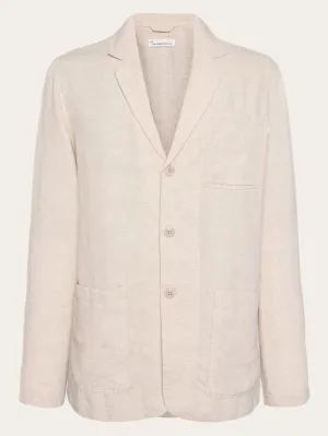 Organic Linen Blazer GOTS/Vegan - Yarndyed - Light feather gray