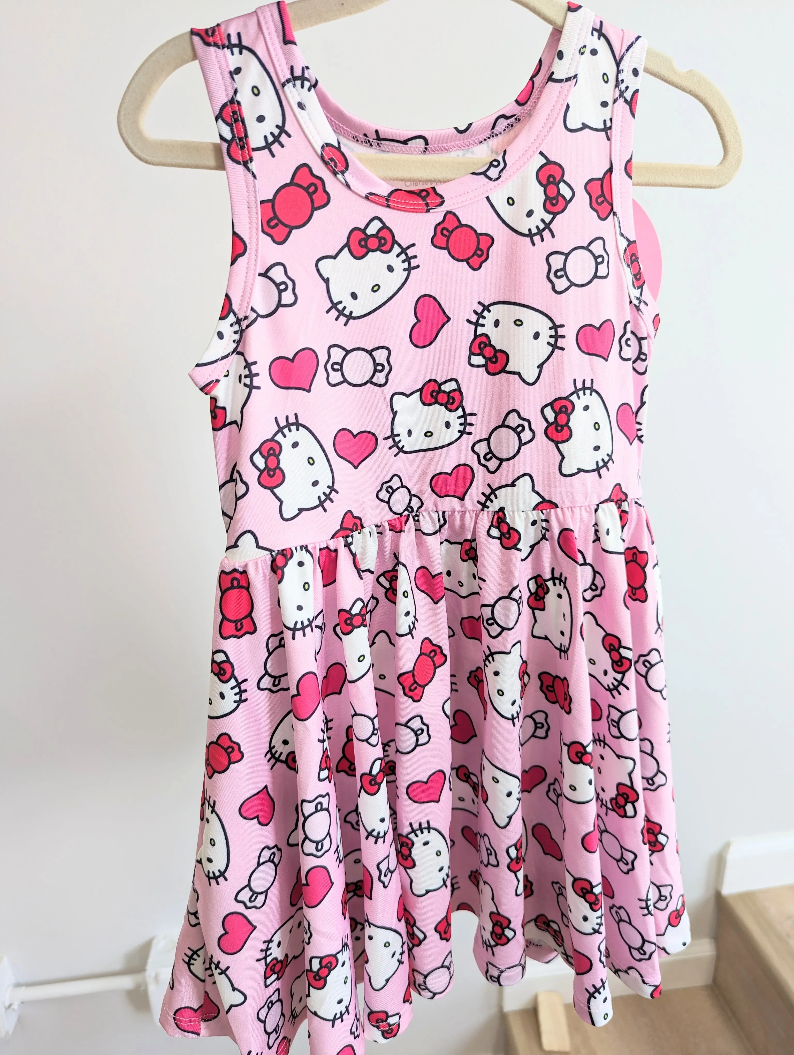 Pink Kitty Tank Twirl Dress