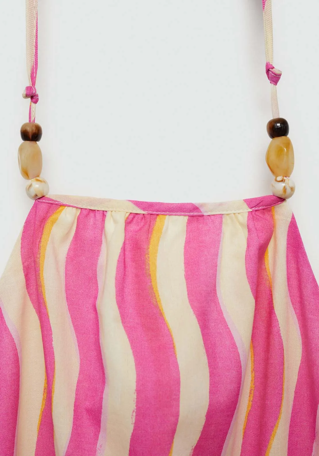 Printed dress with openings