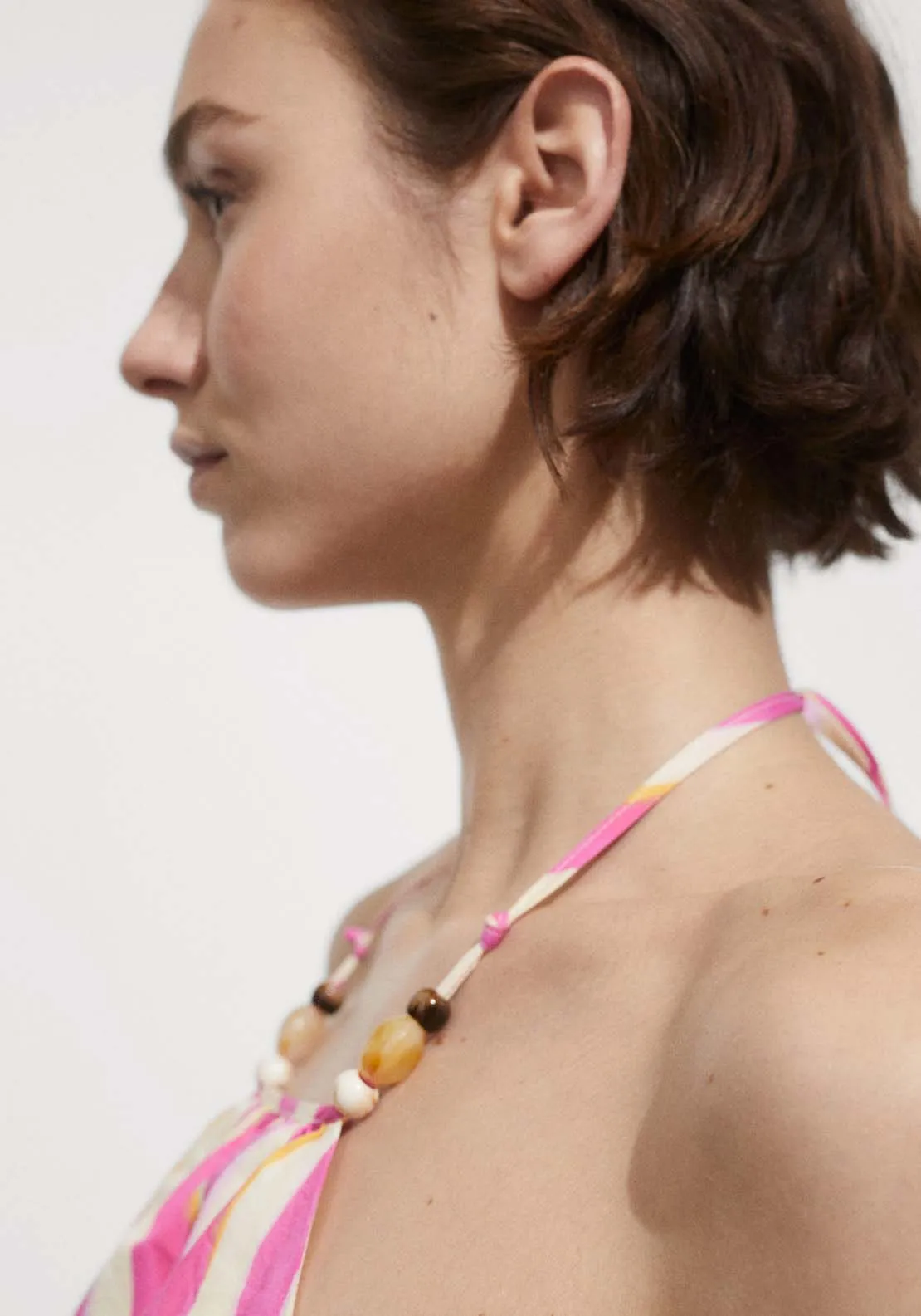 Printed dress with openings