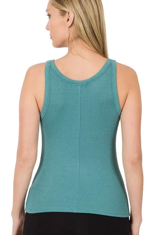 Rayon Ribbed Tank Top