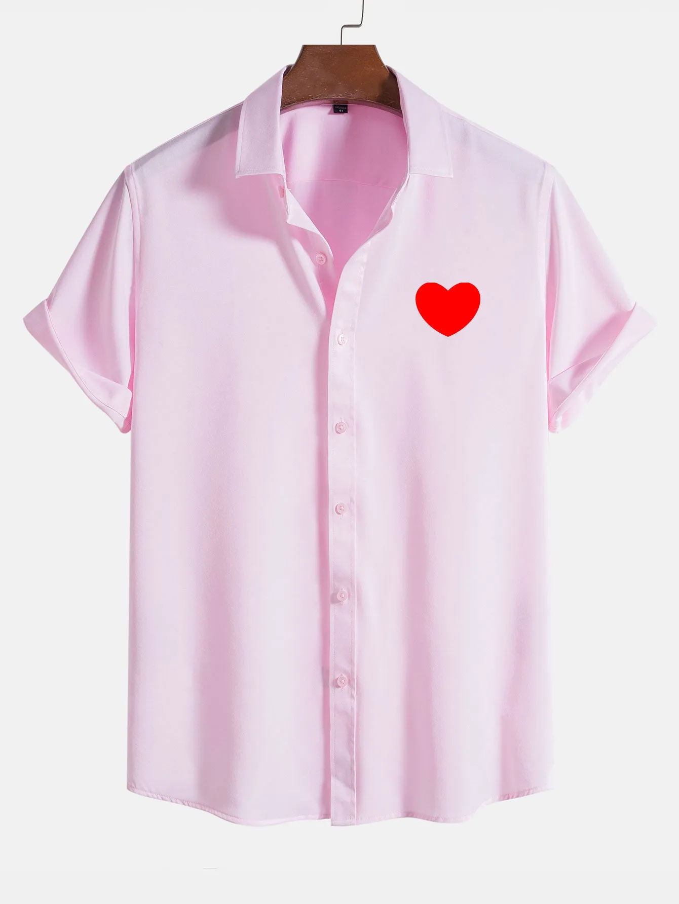 Red Heart Pattern Shirts