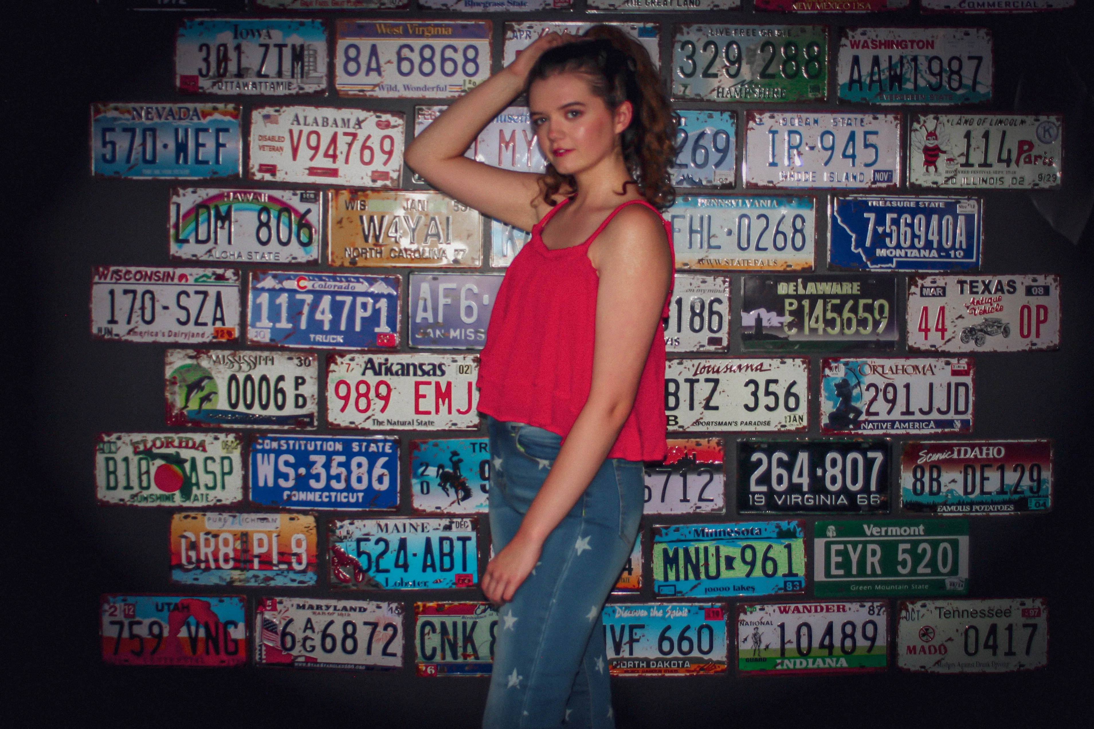 Red Layer Crop Tank