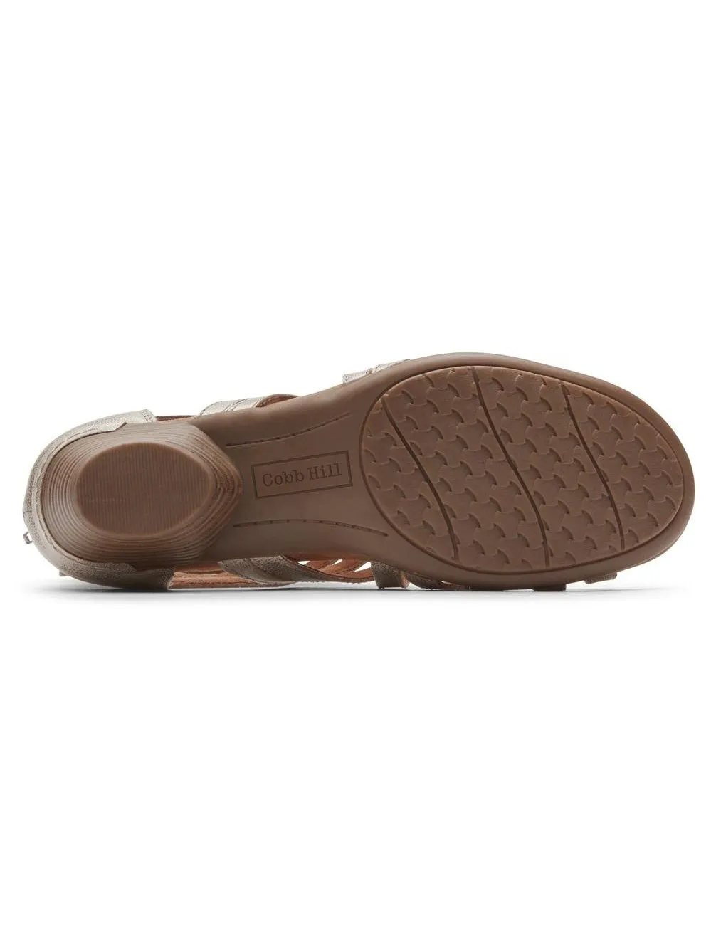 Rockport Womens Cobb Hill Laurel Caged Sandal Gold CH9184
