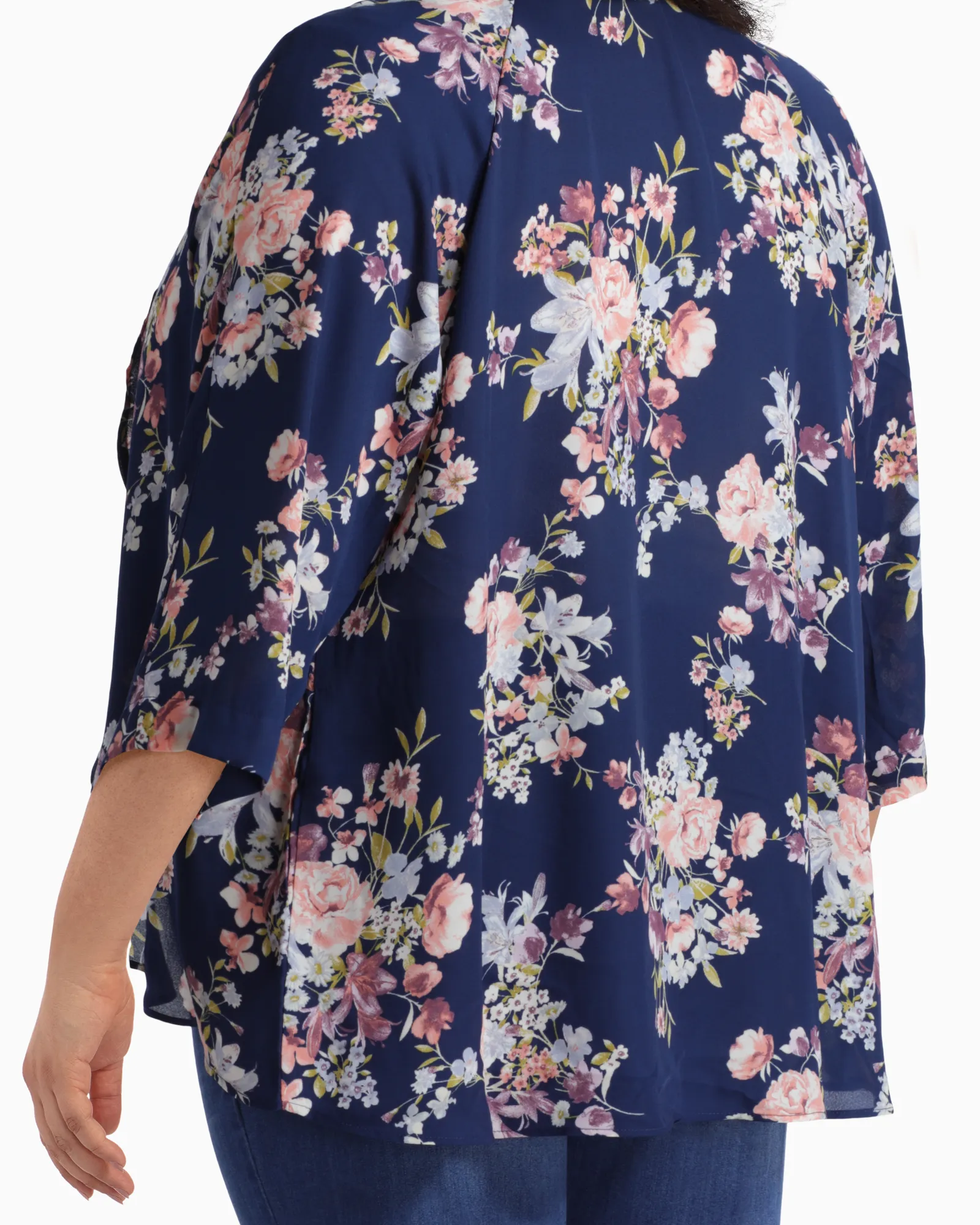 Selena Kimono | Azure Blue / Pink