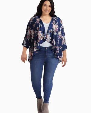 Selena Kimono | Azure Blue / Pink