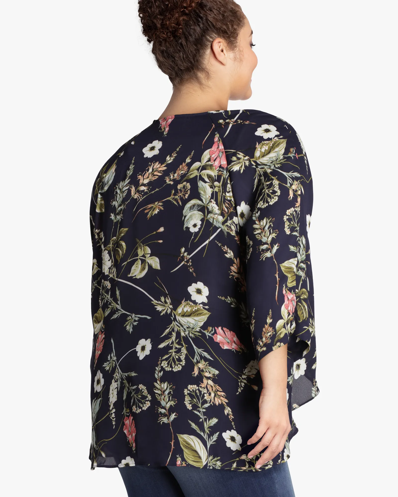 Selena Kimono | Navy / Forest Green