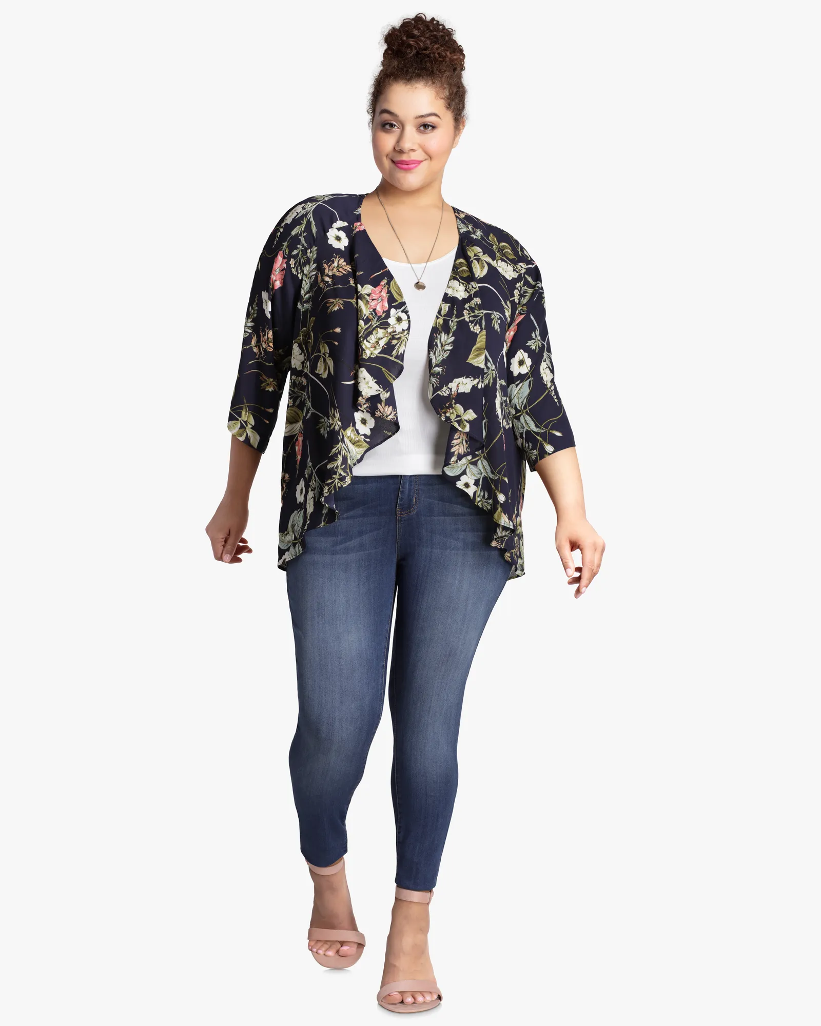 Selena Kimono | Navy / Forest Green