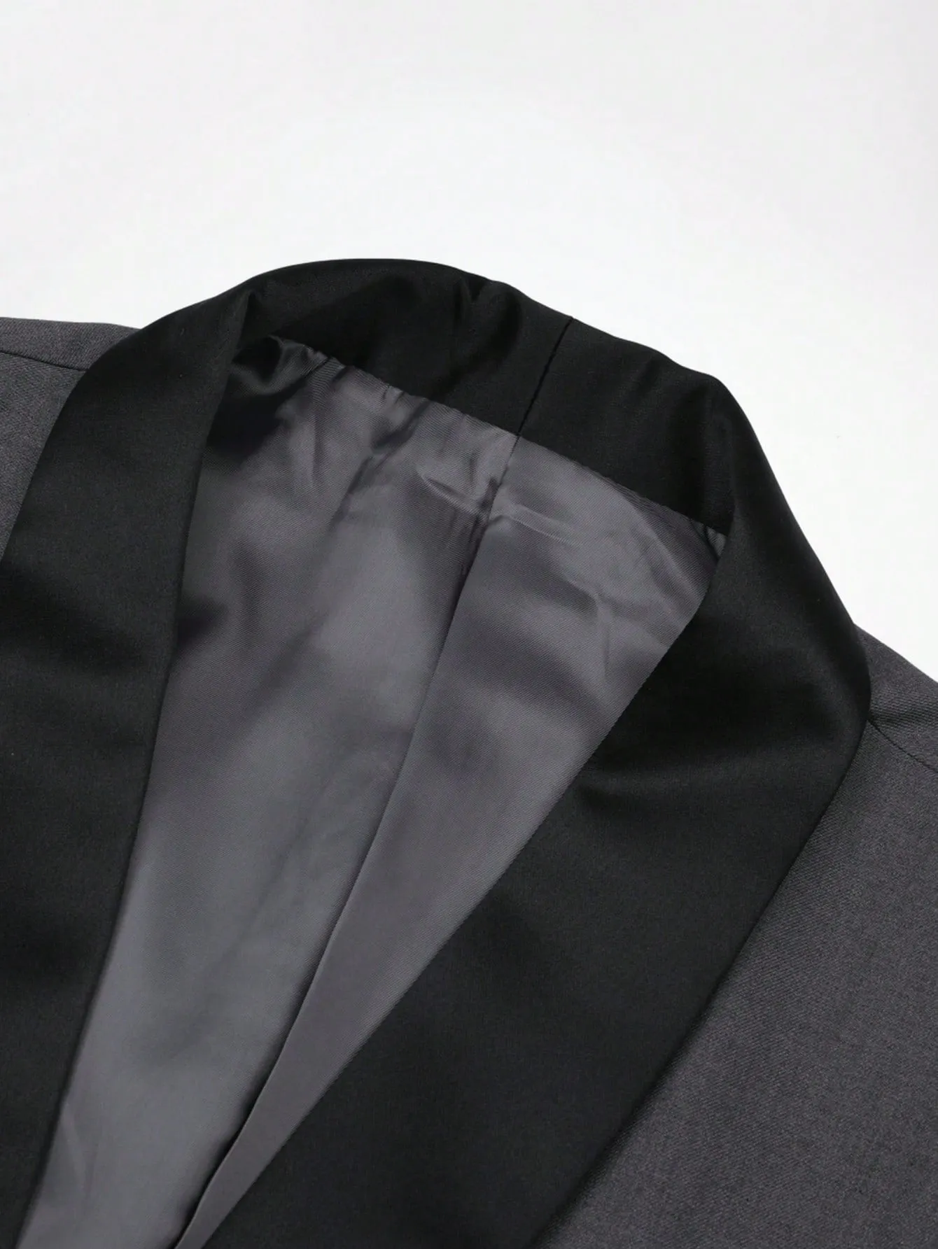 Shawl Collar Single Button Single Breasted Blazer