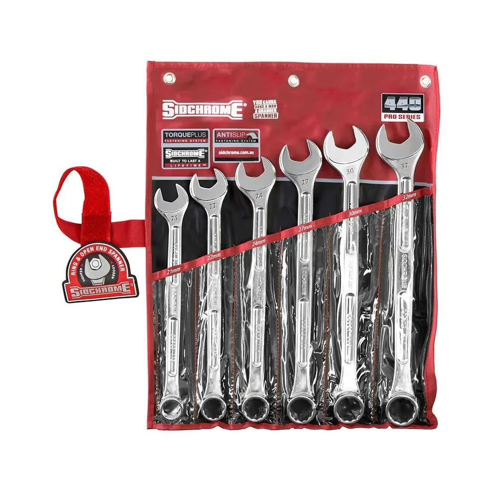 Sidchrome SCMT22340 6 Piece Metric 440 Pro Series Combination Spanner Set