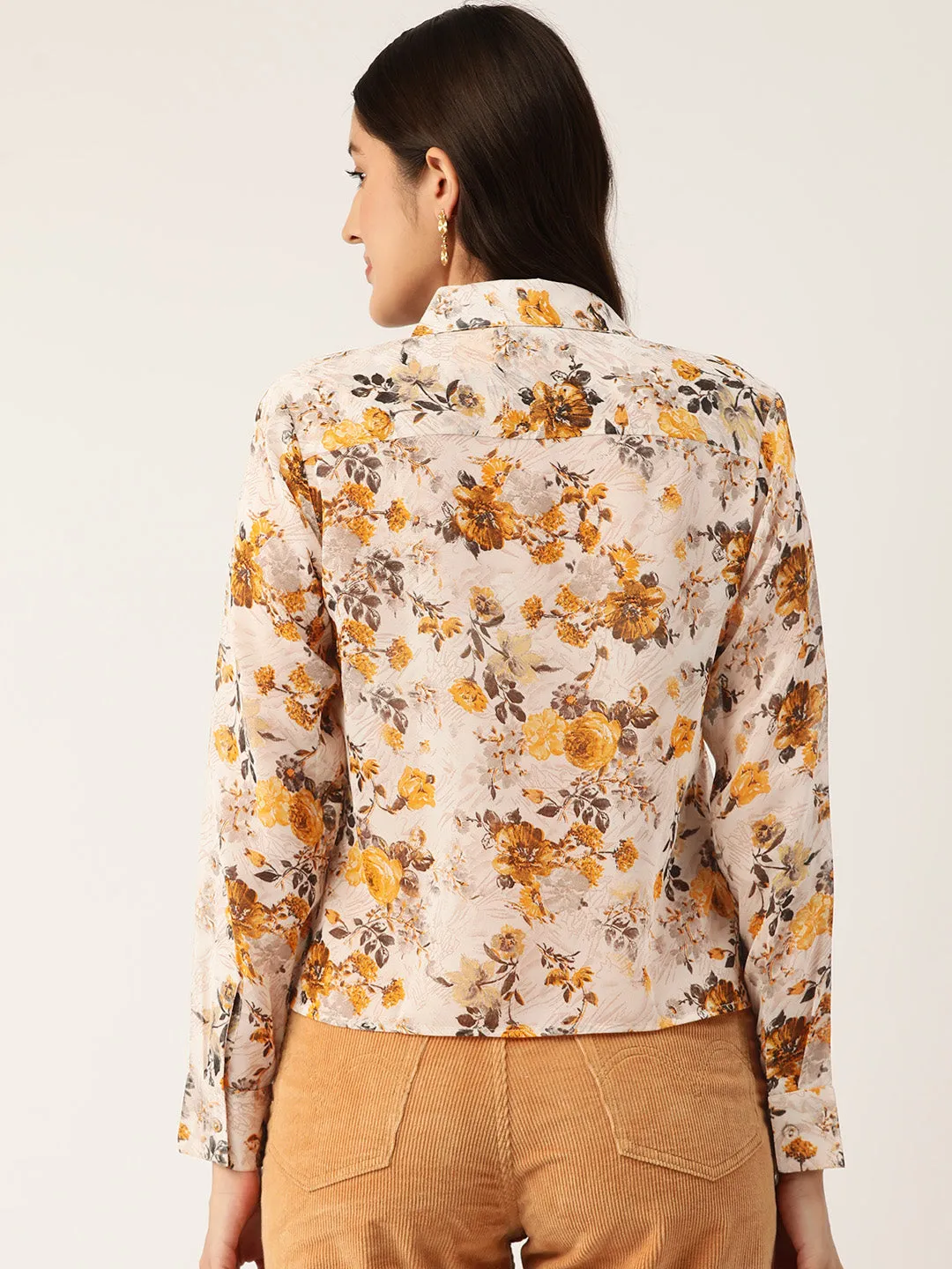 Slenor Women Floral Opaque Printed Casual Shirt