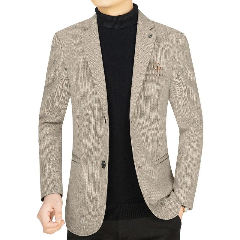 Slim Fit Single Breasted Business Casual Blazer