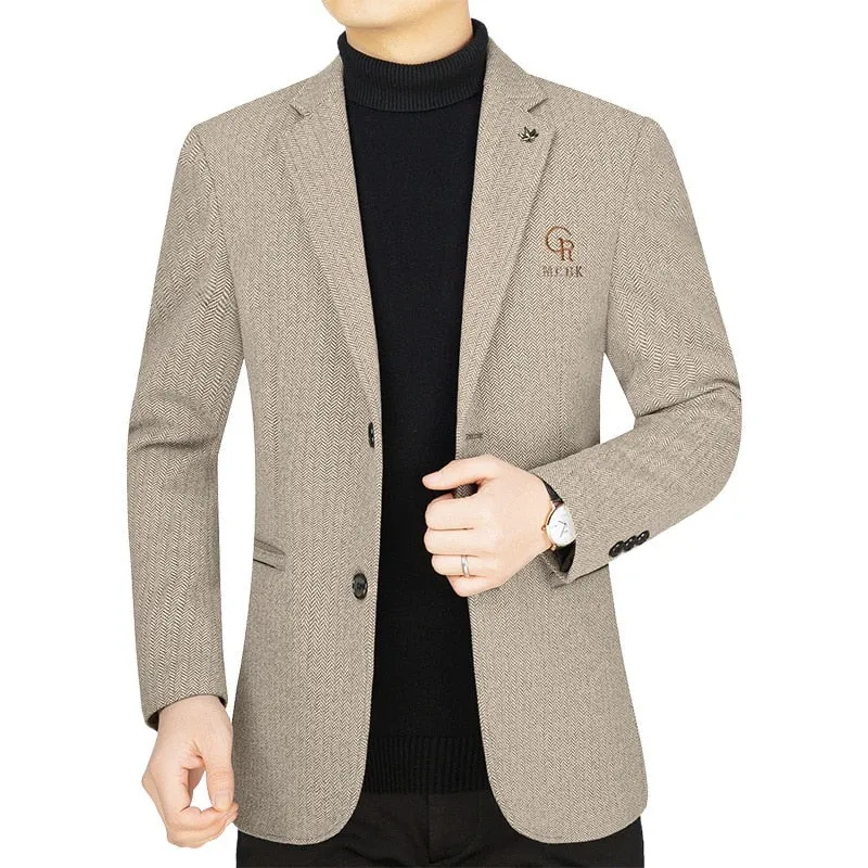Slim Fit Single Breasted Business Casual Blazer