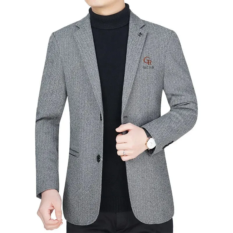 Slim Fit Single Breasted Business Casual Blazer
