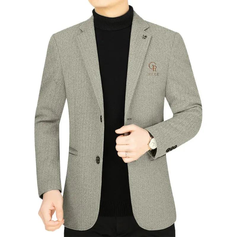 Slim Fit Single Breasted Business Casual Blazer