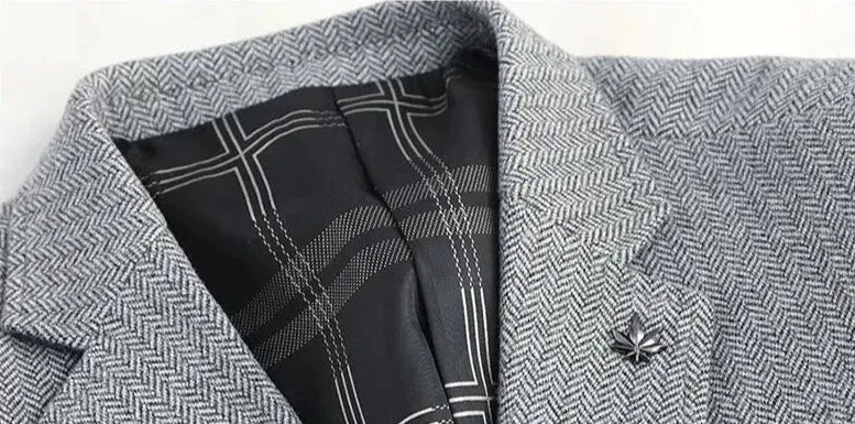 Slim Fit Single Breasted Business Casual Blazer