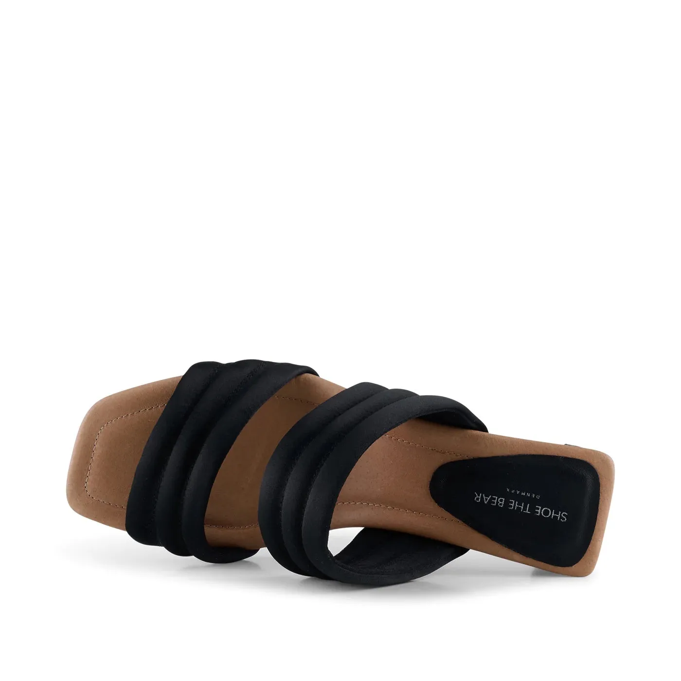 Sylvi Heel (Black Satin)