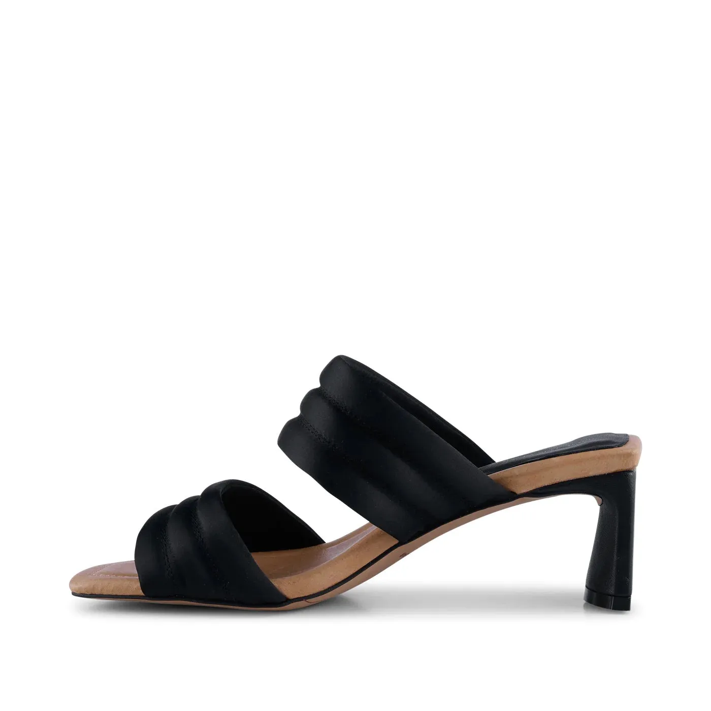 Sylvi Heel (Black Satin)