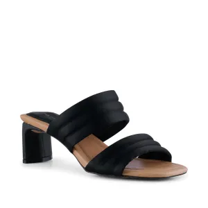 Sylvi Heel (Black Satin)