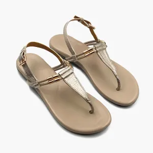 Textured T Bar Sandals