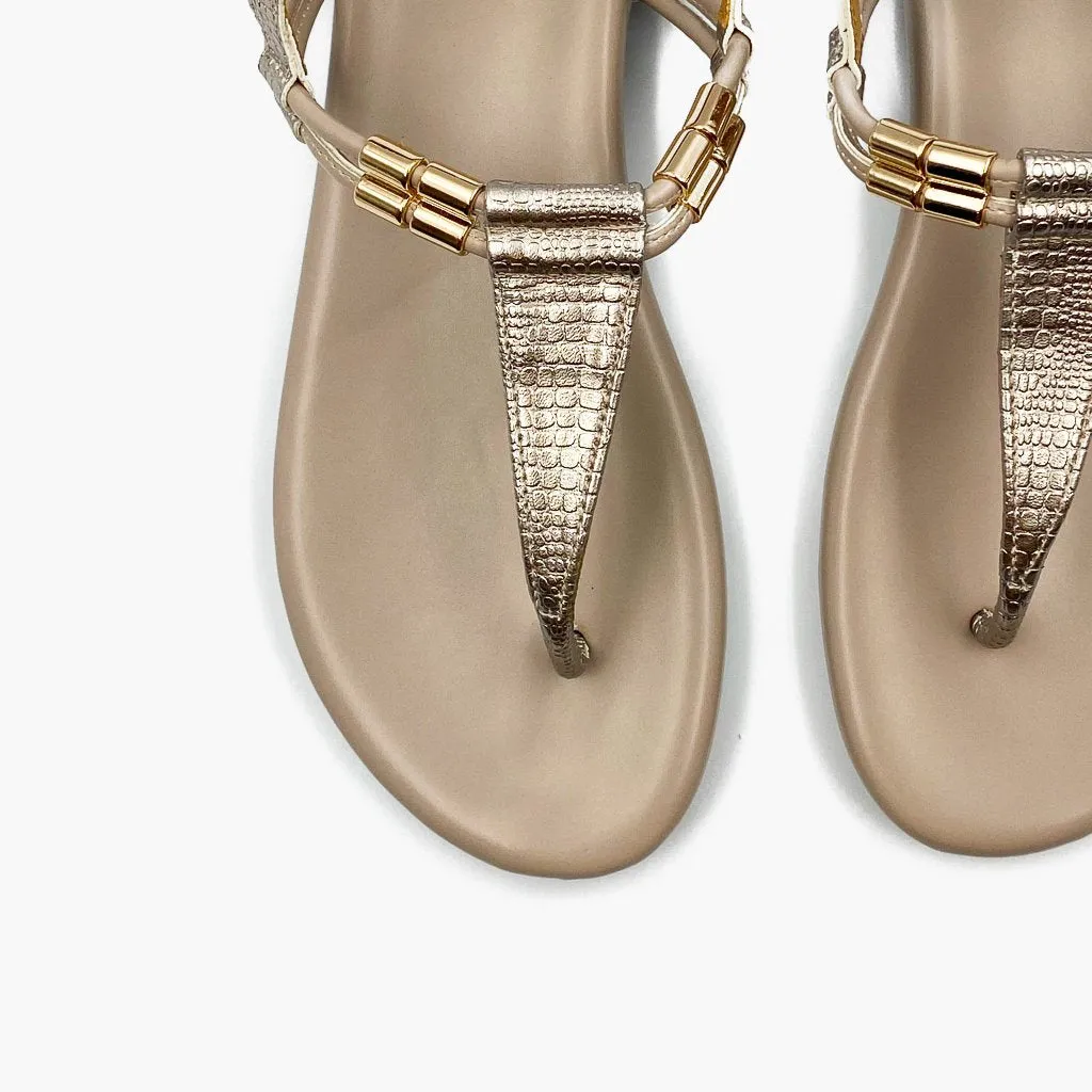 Textured T Bar Sandals