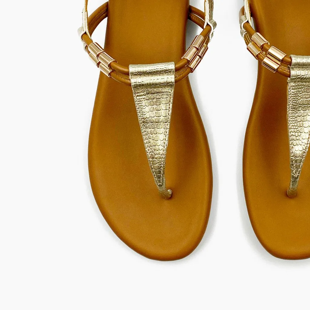 Textured T Bar Sandals