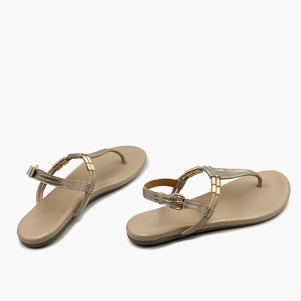 Textured T Bar Sandals