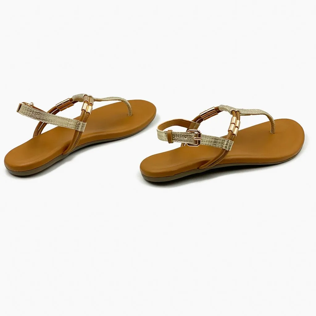 Textured T Bar Sandals