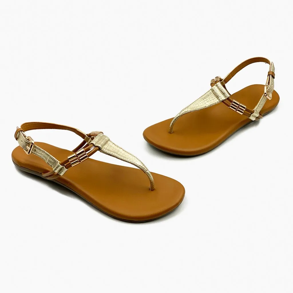 Textured T Bar Sandals