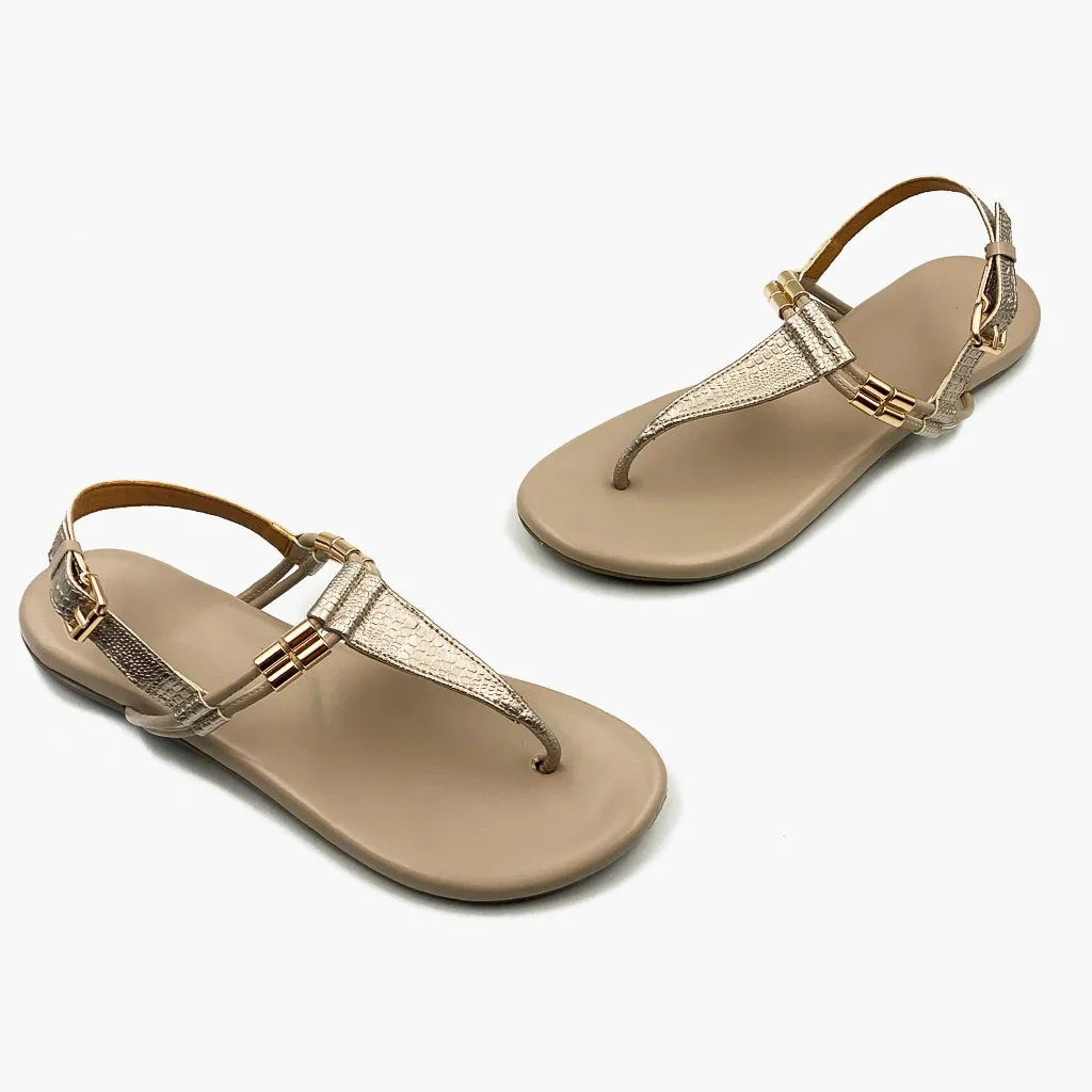 Textured T Bar Sandals