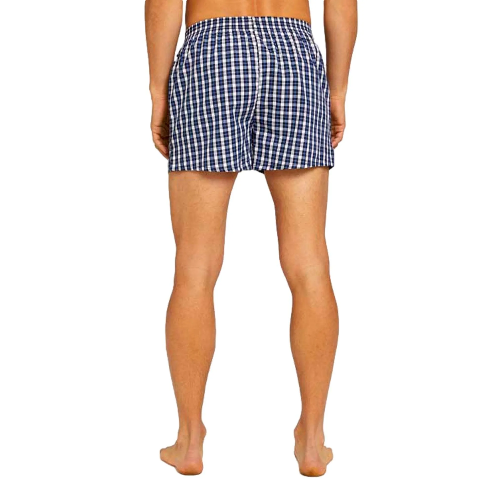 Tom Tailor Men's Woven Boxer Shorts 2 Pack - Navy-Medium-Check