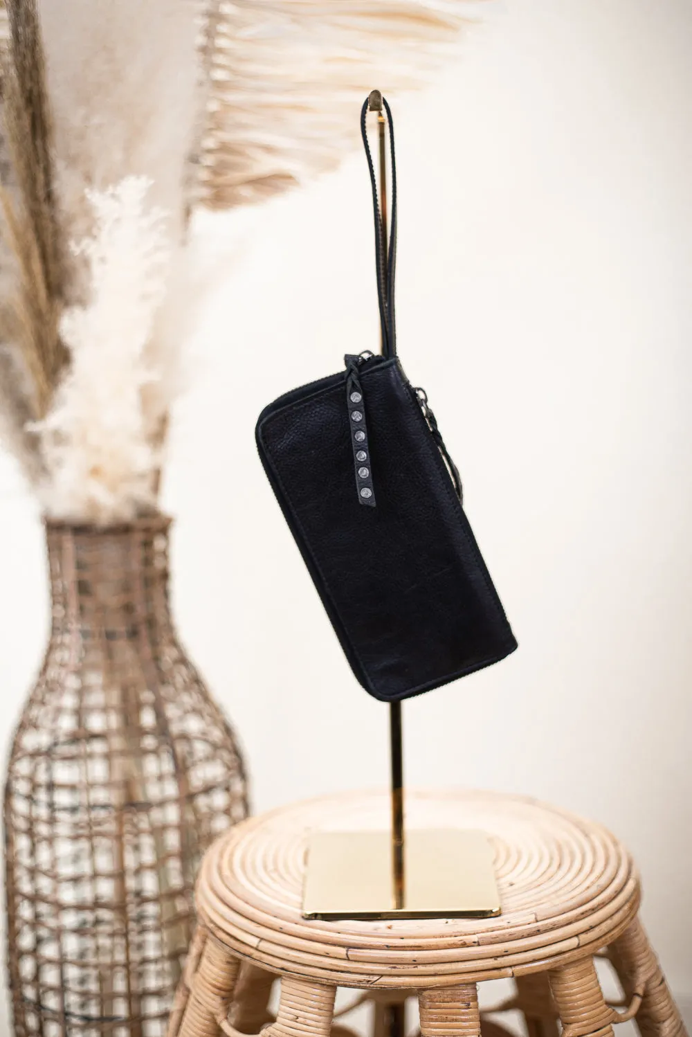 Tuscon Studded Wallet , Black
