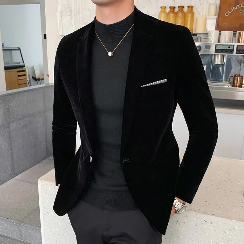 Velvet Slim Fit Blazer