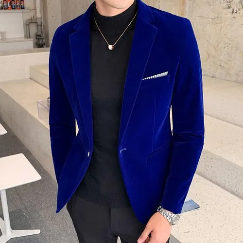 Velvet Slim Fit Blazer