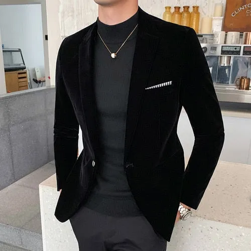 Velvet Slim Fit Blazer