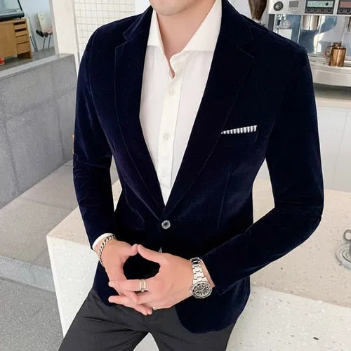 Velvet Slim Fit Blazer