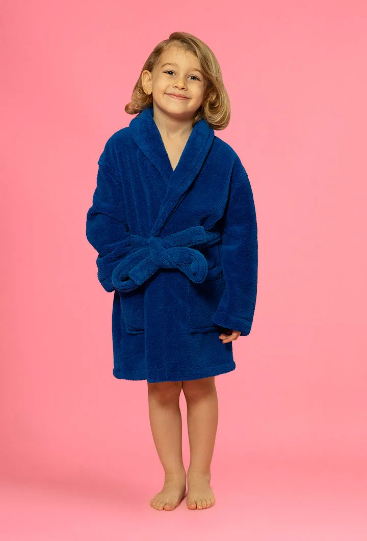 Velvety Soft Fleece Royal Blue Robes for Boys