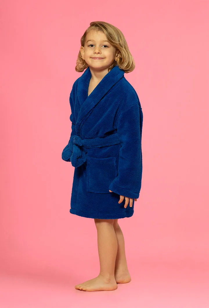 Velvety Soft Fleece Royal Blue Robes for Boys