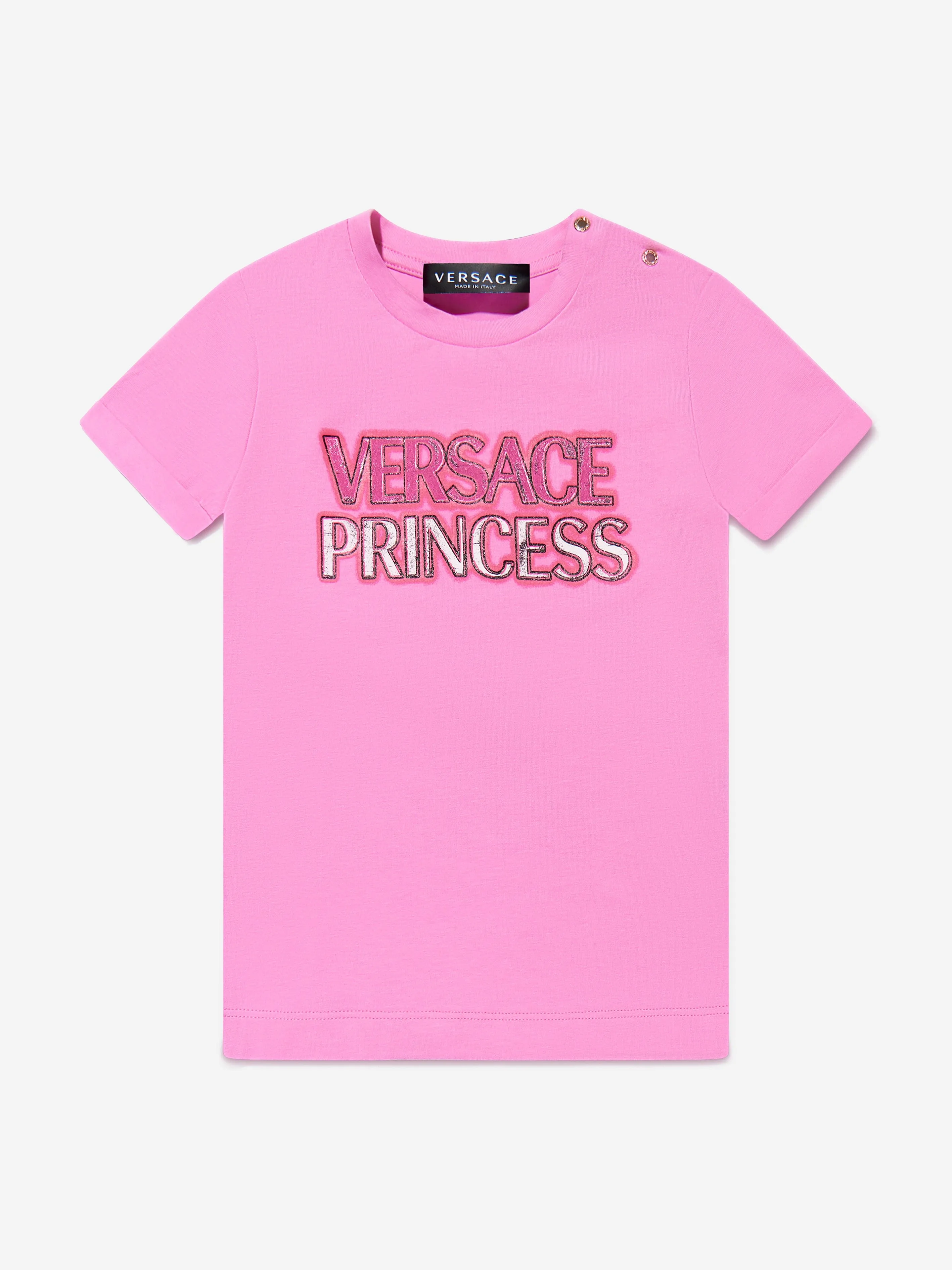 Versace Baby Girls Princess Logo Dress in Pink