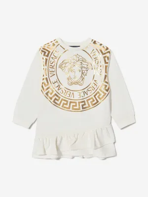 Versace Girls Cotton Medusa Logo Sweater Dress