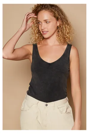 Vintage Washed Tank in Black